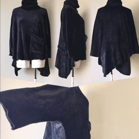 MINK FLEECEwarm black plush Velvet pant set 1x-2x - Picture 6 of 8